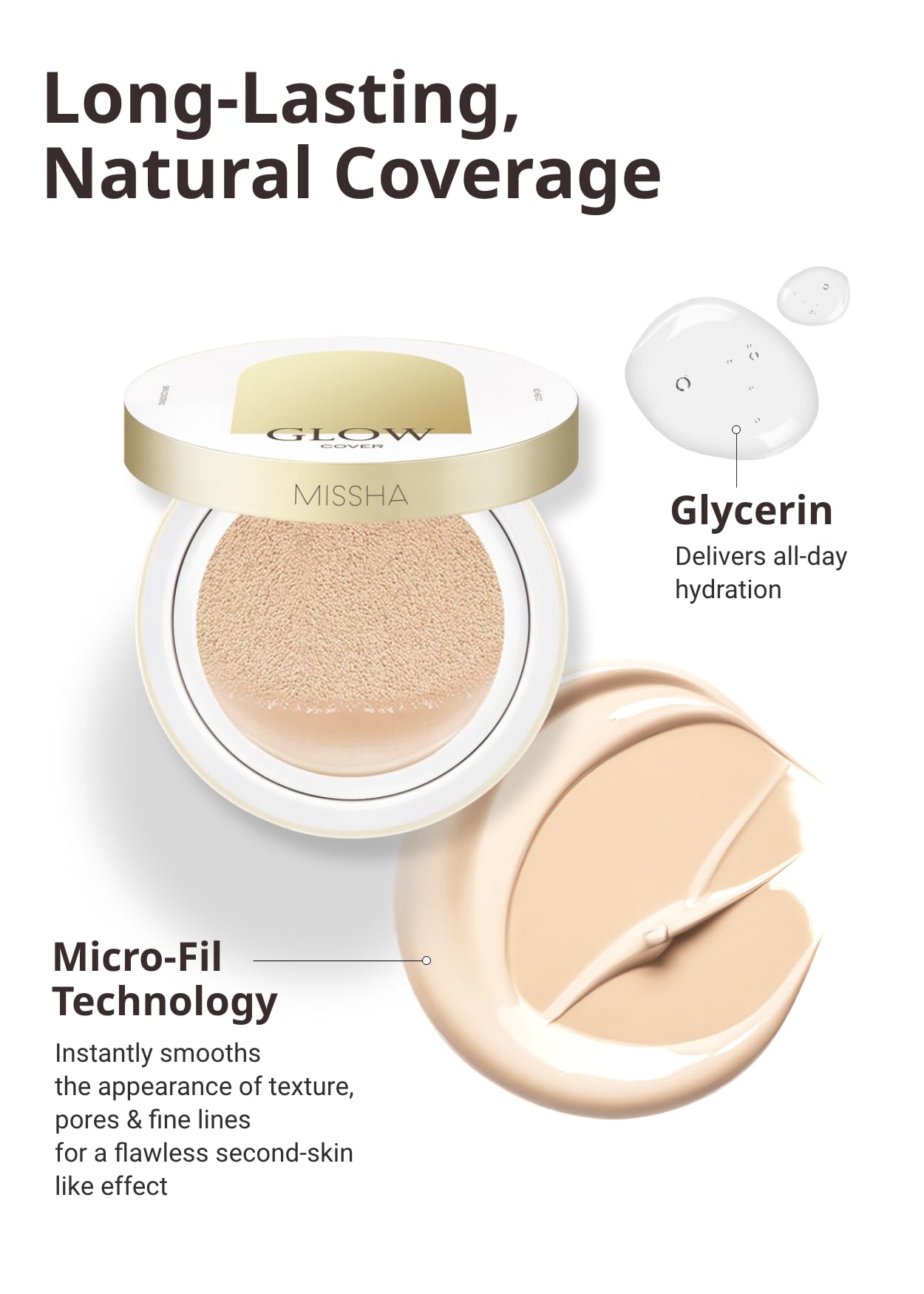 GLOW CUSHION LIGHT BEIGE 13g レフィル3個セット Amazon.com : MISSHA Glow Cushion No.13 Light Beige for Fair Skin